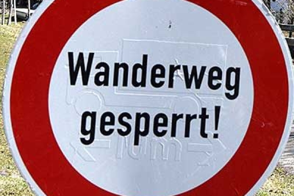 Wanderweg-gesperrt