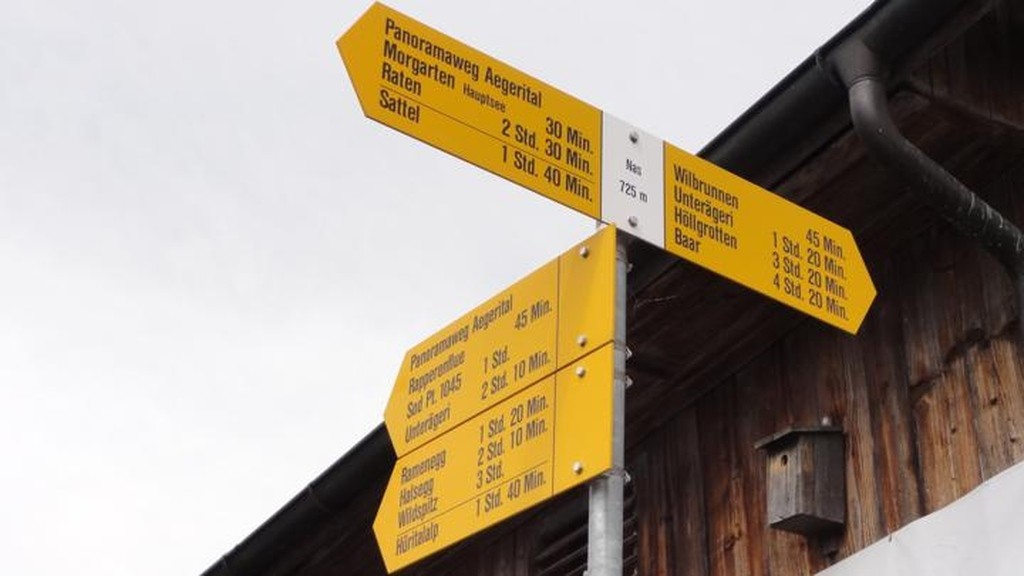 Wanderwegweiser Naas